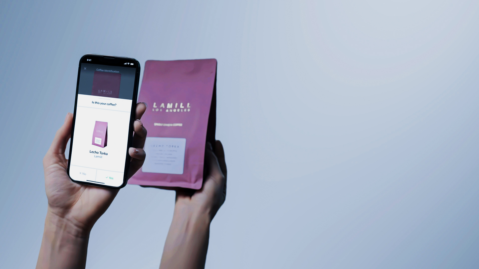 Spinn app showing roast recognition process for coffee